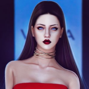 In red от-кутюр